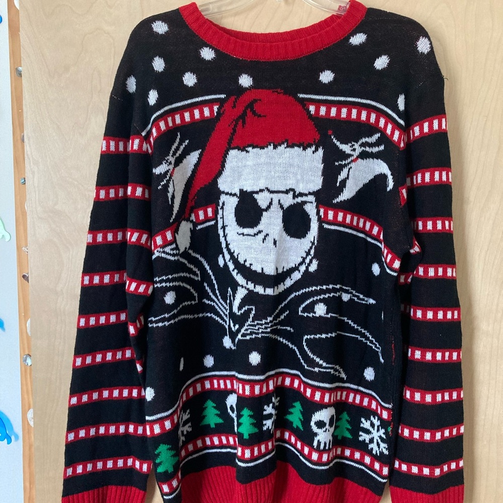 Disney NWOT Jack Skellington Nightmare Before Christmas Sweater Women’s Size XL